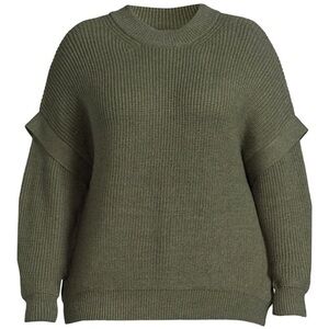 NWT Terra & Sky Women’s Olive Crewneck Sweater